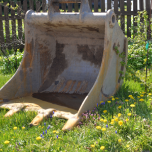 Markförberedelser av strandtomter på Dunö, Kalmar.
